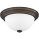 Kipson 2 Light 11 inch Rubbed Bronze Flush Mount Ceiling Light